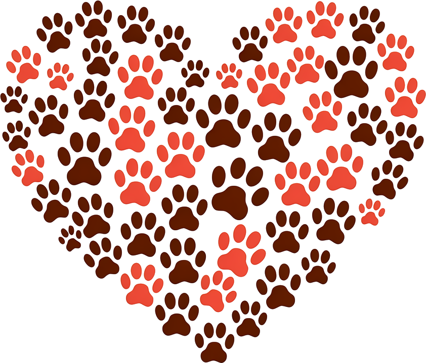 Paw Print Heart